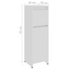 vidaXL Set Mobili da Bagno 3 pz Bianco Lucido in Truciolato