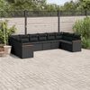 vidaXL Set Divani da Giardino 10pz con Cuscini in Polyrattan Nero