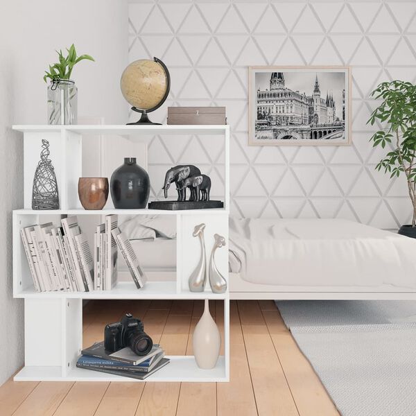 vidaXL Libreria/Divisorio Bianco 80x24x96 cm in Legno Ingegnerizzato