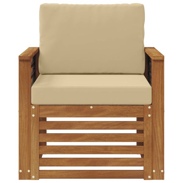 vidaXL Set di divani da esterno Legno di Acacia Massello e Poliestere