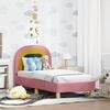 vidaXL Struttura letto per bambini con testata Rosa 70 x 140 cm