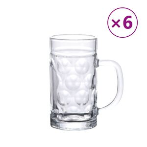 vidaXL Bicchieri da Pinta in Vetro 6 pz 500 ml