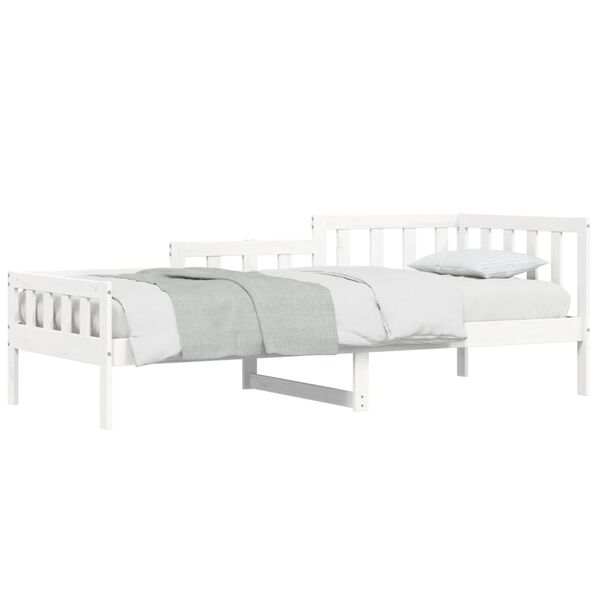 vidaXL Dormeuse senza Materasso Bianca 90x200 cm Legno Massello Pino