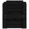 vidaXL Contenitore Portaoggetti Nero 91x40,5x42 cm Legno Massello Pino