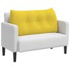 vidaXL Cuscino per Schiena Giallo Chiaro 100 x 24 x 50 cm Tessuto