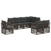 vidaXL Set Divano da Giardino 8 pz Grigio e Grigio Scuro polyrattan
