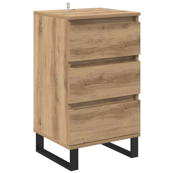 vidaXL Credenza con cassetto rovere artigianale Legno multistrato
