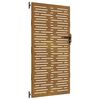 vidaXL Cancello da giardino 85x175cm in acciaio Corten design quadrato