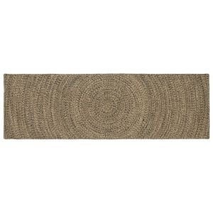 vidaXL Tappeti per area Naturale e Nero 80 x 250 cm Juta
