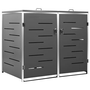 vidaXL Copribidone per Spazzatura Singolo 69x77,5x115cm Acciaio Inox