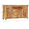 vidaXL Credenza con 4 Cassetti 160x40x85 cm Legno Massello di Mango
