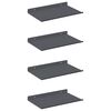 vidaXL Mensola sospesa 4 pcs Antracite 30 x 18 x 2,5 cm Acciaio