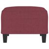 vidaXL Poggiapiedi Rosso Vino 70x55x41 cm in Tessuto
