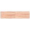 vidaXL Piano Tavolo Marrone Chiaro 200x50x(2-4) cm Rovere Non Trattato