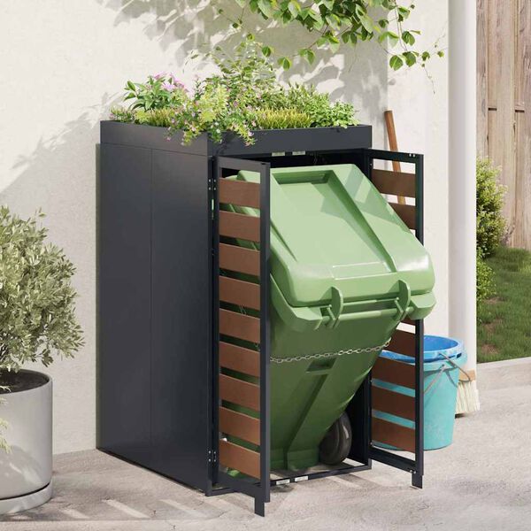 vidaXL Magazzino per contenitori con tetto per vaso per contenitore da 240L