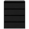 vidaXL Mobile con Cassetti Nero 60 x 41 x 76 cm Legno multistrato