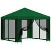 vidaXL Gazebo da giardino con pareti laterali 3 x 3 m Verde