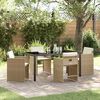 vidaXL Set da Pranzo per Giardino 5 pcs Beige polyrattan