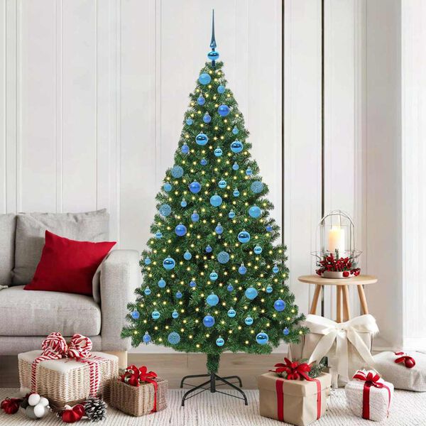 vidaXL Albero di Natale artificiale con 300 LED Verde 180 cm