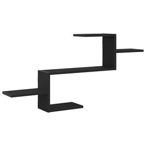 vidaXL Scaffale a Parete Rovere Nero 104x15x49 cm in Truciolato