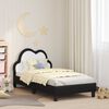vidaXL Struttura letto bambini con testata Nero 80 x 160 cm PU