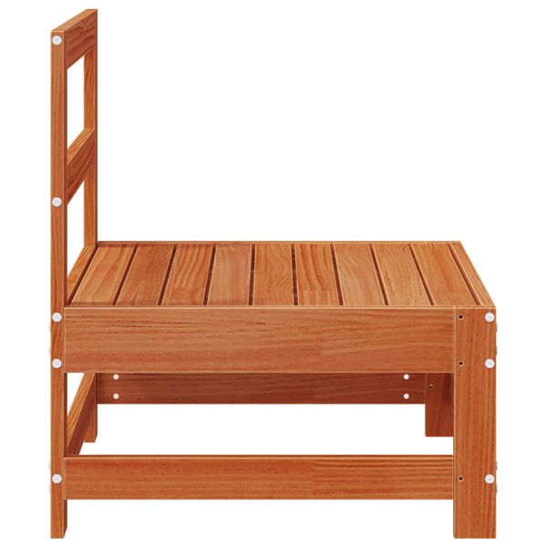 vidaXL Divano Medio da Giardino Legno di pino massiccio Marrone Cera