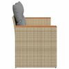 vidaXL Divano da Giardino con Cuscini a 2 Posti Beige in Polyrattan