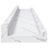 vidaXL Scaffale da parete 2 pcs Marmo Bianco 60 x 9 x 3 cm