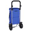 vidaXL Carrello della spesa Blu 36,5 x 46,5 x 100,5 cm Tessuto Oxford