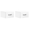 vidaXL Mobiletto da notte a muro 2 pz Bianco Lucido 34,5 x 33 x 20 cm
