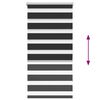 vidaXL Tenda a rullo zebra 80,9x150 cm Tessuto Larghezza 76,7 cm nero