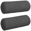 vidaXL Cuscini a rullo 2 pcs Grigio scuro &Oslash; 15 x 40 cm