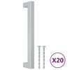 vidaXL Maniglie per Mobili 20 pz Argento 160 mm in Acciaio Inox