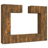 vidaXL Set di Mobili Porta TV 6 pz Rovere Fumo in Legno Multistrato