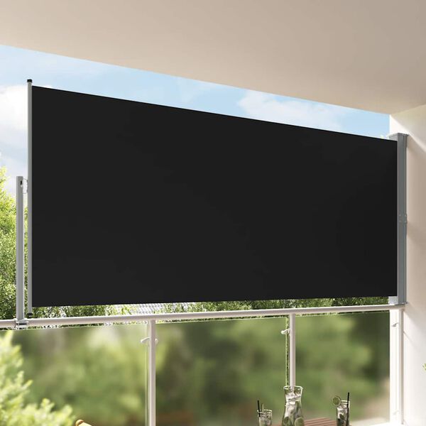 vidaXL Tenda da Sole Laterale Retrattile 160 x 300 cm Nera