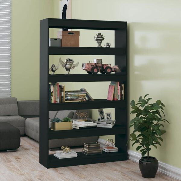 vidaXL Libreria/Divisorio Nero 100x30x166 cm