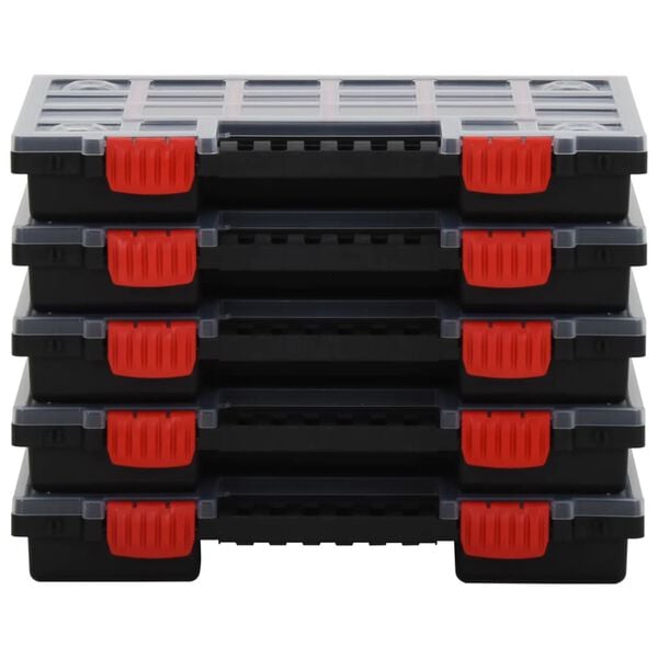 vidaXL Scatole di Assortimento 10 pz 34,5x25x5 cm Polipropilene