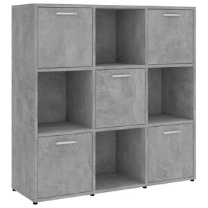 vidaXL Libreria Grigio Cemento 90x30x90 cm in Legno Multistrato