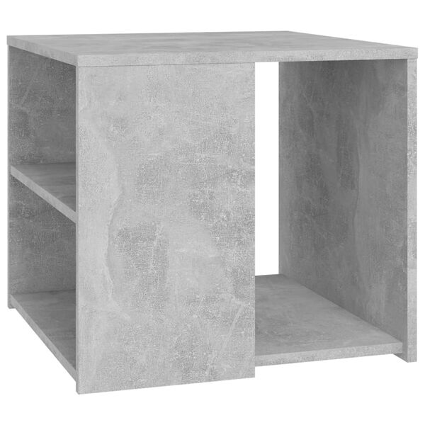 vidaXL Tavolino Grigio Cemento 50x50x45 cm in Legno Multistrato