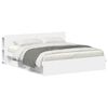 vidaXL Telaio del letto con storage con testiera Bianco 180 x 200 cm