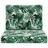 vidaXL Cuscino per divano da esterno 2 pcs Motivo Foglia Poliestere