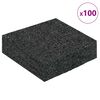 vidaXL Pad per patio in granuli di gomma Nero 9 x 9 x 2 cm Gomma
