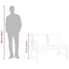 vidaXL Panca da Giardino 114,5cm con Cuscino Grigio Massello di Acacia