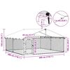 vidaXL Gabbia per Cani da Esterno con Tetto 300x300x150 cm