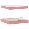 vidaXL Letto con contenitore e materasso Rosa 160 x 200 cm Velluto