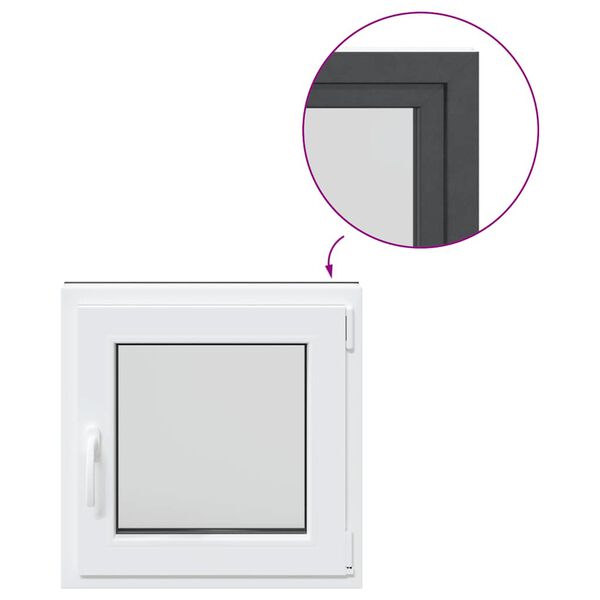 vidaXL Finestra per Seminterrato RISOR 60x60cm Anta Ribalta DIN Destra