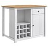 vidaXL Set isola da cucina 2 pz PANAMA Bianco e Cera di Miele