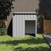 vidaXL Cuccia per cani con tetto grigio chiaro 110x103x109 cm in acciaio zincato
