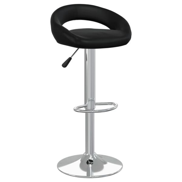 vidaXL Sgabello da Bar Nero in Similpelle