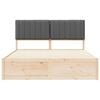 vidaXL Letto con Testiera Rivestita Grigio scuro 150 x 200 cm